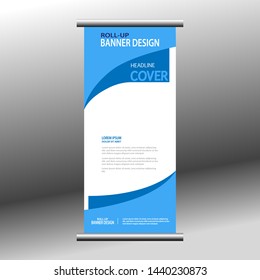 Roll the buffer banner template. for design, business, education, marketing advertising.
Vertical information board design. abstract background. vector illustration. dominant in blue.