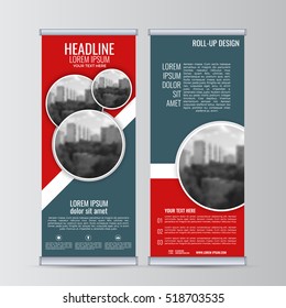 Roll Business Banner Design Vertical Template Stock Vector Royalty Free