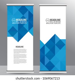 Roll up business brochure flyer banner design vertical template vector, cover presentation abstract geometric background, modern publication x-banner and flag-banner,carpet design