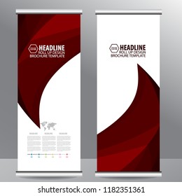 Roll up business brochure flyer banner design vertical template vector, cover presentation abstract geometric background, modern publication x-banner and flag-banner,carpet design