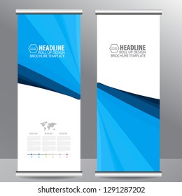 Roll up business brochure flyer banner design vertical template vector, cover presentation abstract geometric background, modern publication x-banner and flag-banner,carpet design