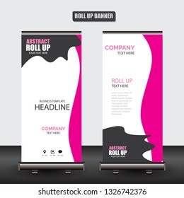 Roll up business brochure flyer banner design vertical template vector, cover presentation abstract geometric background, modern publication x-banner and flag-banner