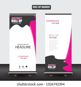 Roll up business brochure flyer banner design vertical template vector, cover presentation abstract geometric background, modern publication x-banner and flag-banner