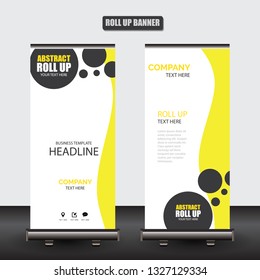 Roll up business brochure flyer banner design vertical template vector, cover presentation abstract geometric background, modern publication x-banner and flag-banner