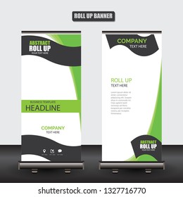 Roll up business brochure flyer banner design vertical template vector, cover presentation abstract geometric background, modern publication x-banner and flag-banner