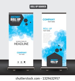 Roll up business brochure flyer banner design vertical template vector, cover presentation abstract geometric background, modern publication x-banner and flag-banner
