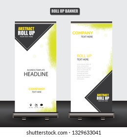 Roll up business brochure flyer banner design vertical template vector, cover presentation abstract geometric background, modern publication x-banner and flag-banner