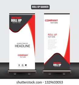 Roll up business brochure flyer banner design vertical template vector, cover presentation abstract geometric background, modern publication x-banner and flag-banner