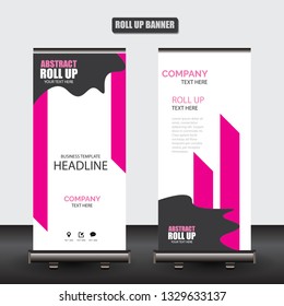 Roll up business brochure flyer banner design vertical template vector, cover presentation abstract geometric background, modern publication x-banner and flag-banner