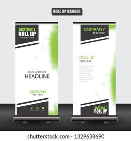 Roll up business brochure flyer banner design vertical template vector, cover presentation abstract geometric background, modern publication x-banner and flag-banner