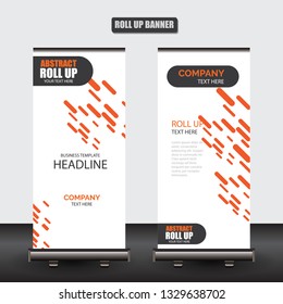 Roll up business brochure flyer banner design vertical template vector, cover presentation abstract geometric background, modern publication x-banner and flag-banner