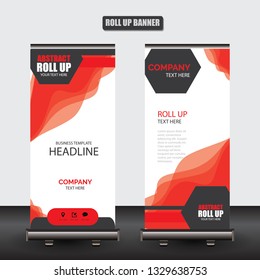 Roll up business brochure flyer banner design vertical template vector, cover presentation abstract geometric background, modern publication x-banner and flag-banner