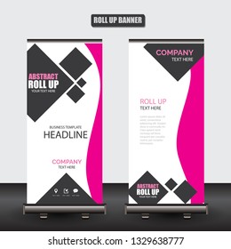 Roll up business brochure flyer banner design vertical template vector, cover presentation abstract geometric background, modern publication x-banner and flag-banner