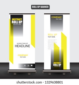 Roll up business brochure flyer banner design vertical template vector, cover presentation abstract geometric background, modern publication x-banner and flag-banner