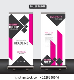 Roll up business brochure flyer banner design vertical template vector, cover presentation abstract geometric background, modern publication x-banner and flag-banner