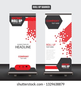 Roll up business brochure flyer banner design vertical template vector, cover presentation abstract geometric background, modern publication x-banner and flag-banner