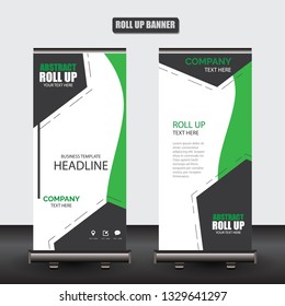 Roll up business brochure flyer banner design vertical template vector, cover presentation abstract geometric background, modern publication x-banner and flag-banner