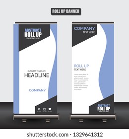 Roll up business brochure flyer banner design vertical template vector, cover presentation abstract geometric background, modern publication x-banner and flag-banner