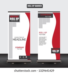 Roll up business brochure flyer banner design vertical template vector, cover presentation abstract geometric background, modern publication x-banner and flag-banner