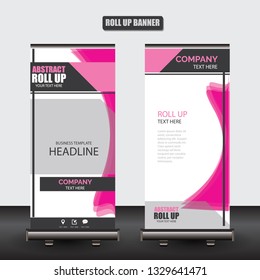 Roll up business brochure flyer banner design vertical template vector, cover presentation abstract geometric background, modern publication x-banner and flag-banner