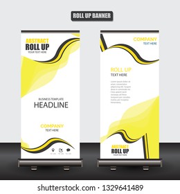 Roll up business brochure flyer banner design vertical template vector, cover presentation abstract geometric background, modern publication x-banner and flag-banner
