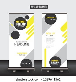 Roll up business brochure flyer banner design vertical template vector, cover presentation abstract geometric background, modern publication x-banner and flag-banner