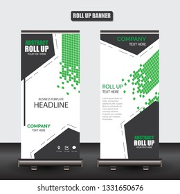 Roll up business brochure flyer banner design vertical template vector, cover presentation abstract geometric background, modern publication x-banner and flag-banner