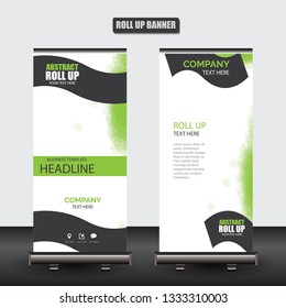 Roll up business brochure flyer banner design vertical template vector, cover presentation abstract geometric background, modern publication x-banner and flag-banner