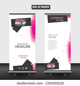 Roll up business brochure flyer banner design vertical template vector, cover presentation abstract geometric background, modern publication x-banner and flag-banner