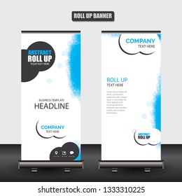 Roll up business brochure flyer banner design vertical template vector, cover presentation abstract geometric background, modern publication x-banner and flag-banner