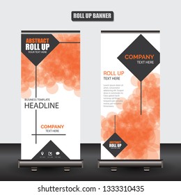 Roll up business brochure flyer banner design vertical template vector, cover presentation abstract geometric background, modern publication x-banner and flag-banner