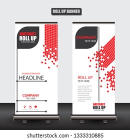 Roll up business brochure flyer banner design vertical template vector, cover presentation abstract geometric background, modern publication x-banner and flag-banner