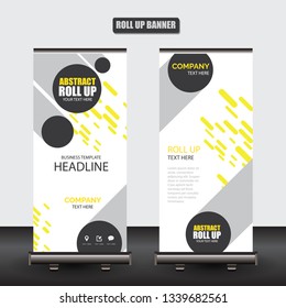 Roll up business brochure flyer banner design vertical template vector, cover presentation abstract geometric background, modern publication x-banner and flag-banner