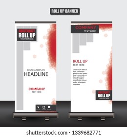 Roll up business brochure flyer banner design vertical template vector, cover presentation abstract geometric background, modern publication x-banner and flag-banner