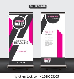 Roll up business brochure flyer banner design vertical template vector, cover presentation abstract geometric background, modern publication x-banner and flag-banner