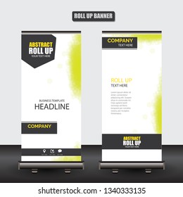Roll up business brochure flyer banner design vertical template vector, cover presentation abstract geometric background, modern publication x-banner and flag-banner