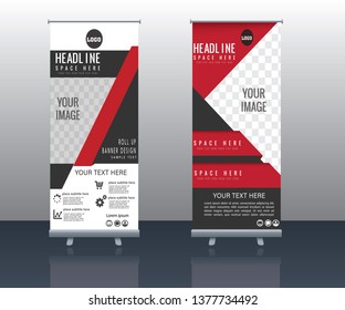 roll up business brochure flyer banner design vertical template vector, abstract geometric background, modern publication x-banner and flag-banner, layout in rectangle