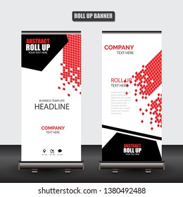 Roll up business brochure flyer banner design vertical template vector, cover presentation abstract geometric background, modern publication x-banner and flag-banner