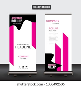 Roll up business brochure flyer banner design vertical template vector, cover presentation abstract geometric background, modern publication x-banner and flag-banner