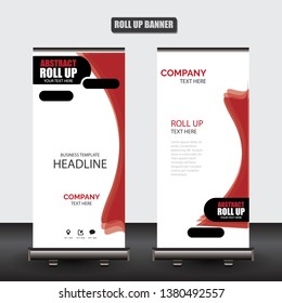 Roll up business brochure flyer banner design vertical template vector, cover presentation abstract geometric background, modern publication x-banner and flag-banner