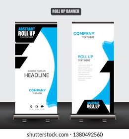 Roll up business brochure flyer banner design vertical template vector, cover presentation abstract geometric background, modern publication x-banner and flag-banner