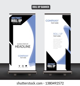 Roll up business brochure flyer banner design vertical template vector, cover presentation abstract geometric background, modern publication x-banner and flag-banner