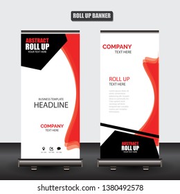 Roll up business brochure flyer banner design vertical template vector, cover presentation abstract geometric background, modern publication x-banner and flag-banner
