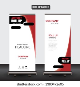 Roll up business brochure flyer banner design vertical template vector, cover presentation abstract geometric background, modern publication x-banner and flag-banner