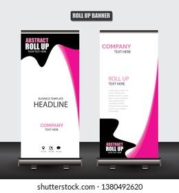 Roll up business brochure flyer banner design vertical template vector, cover presentation abstract geometric background, modern publication x-banner and flag-banner