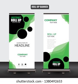 Roll up business brochure flyer banner design vertical template vector, cover presentation abstract geometric background, modern publication x-banner and flag-banner