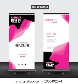 Roll up business brochure flyer banner design vertical template vector, cover presentation abstract geometric background, modern publication x-banner and flag-banner