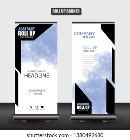 Roll up business brochure flyer banner design vertical template vector, cover presentation abstract geometric background, modern publication x-banner and flag-banner