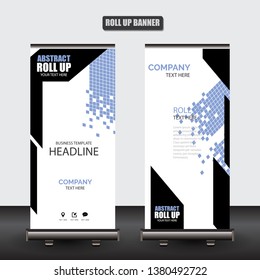 Roll up business brochure flyer banner design vertical template vector, cover presentation abstract geometric background, modern publication x-banner and flag-banner