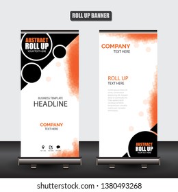 Roll up business brochure flyer banner design vertical template vector, cover presentation abstract geometric background, modern publication x-banner and flag-banner